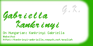 gabriella kankrinyi business card